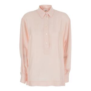 Grifoni Women Pointed Collar Long Sleeve Shirt In Pink Women